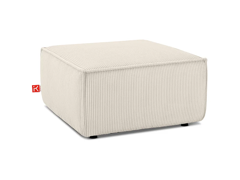 Sitzpouf gefederte Sitzfläche - creme - NAPI