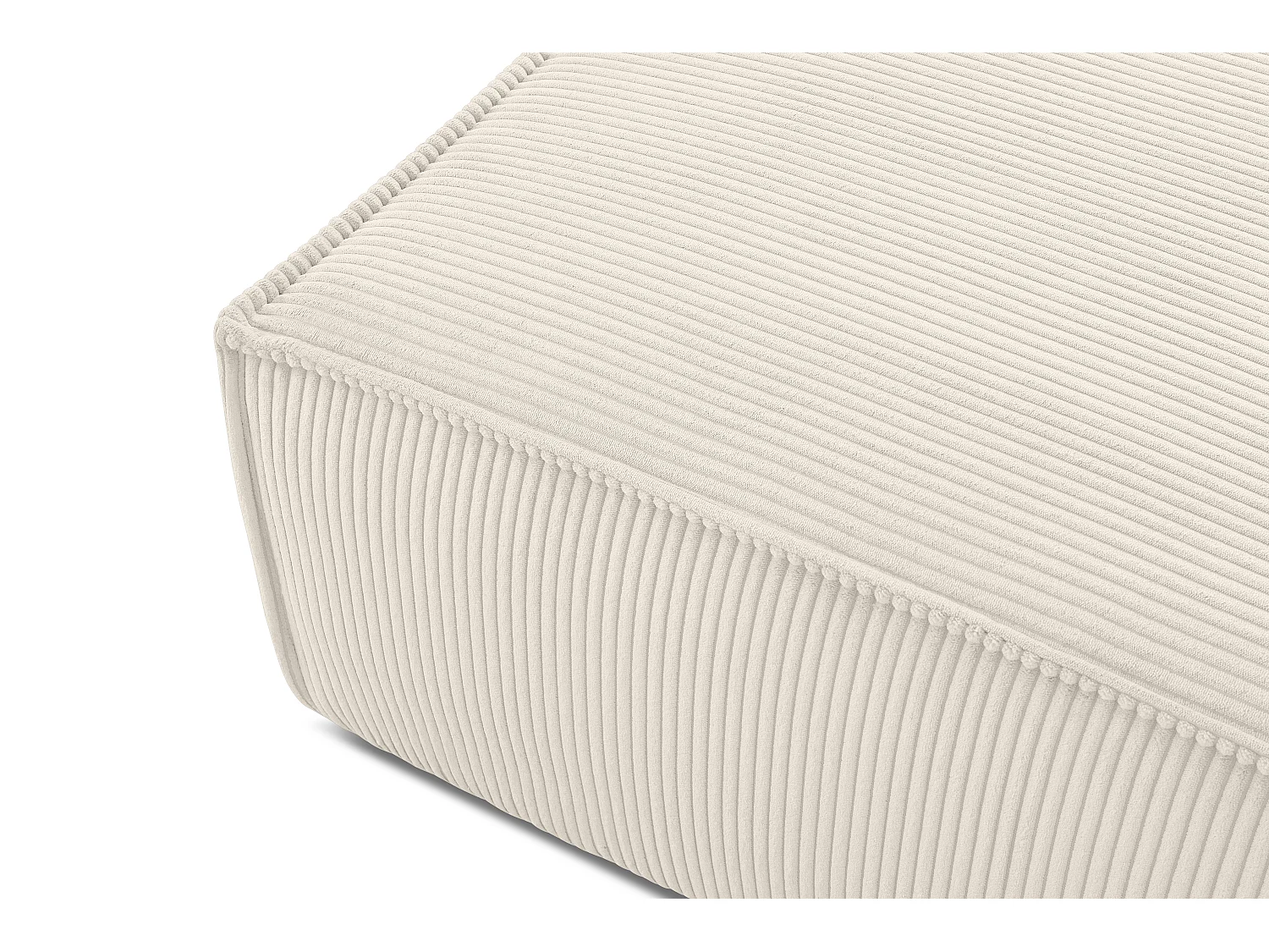 Sitzpouf gefederte Sitzfläche - creme - NAPI