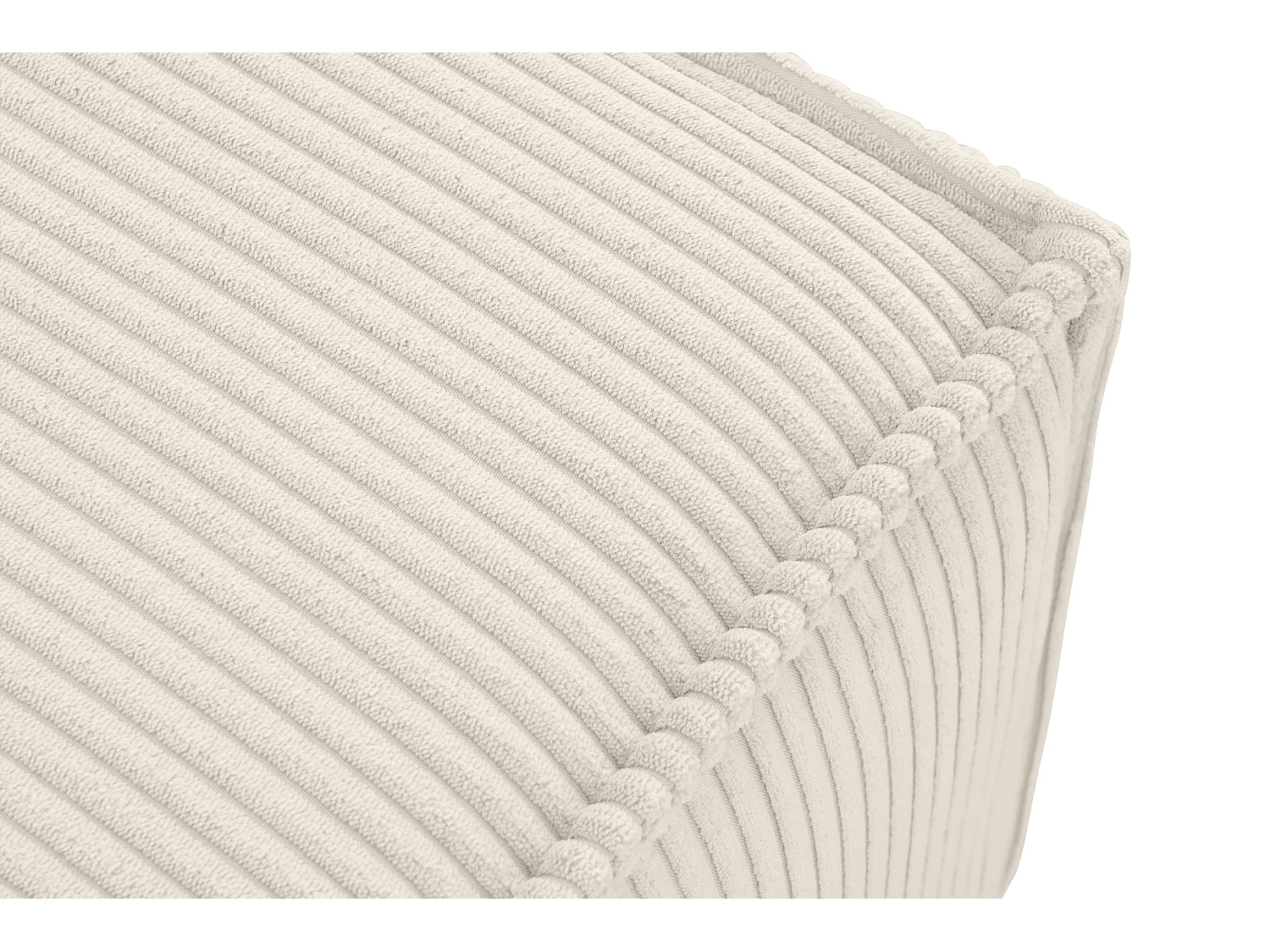 Sitzpouf gefederte Sitzfläche - creme - NAPI