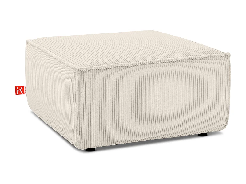 Sitzpouf gefederte Sitzfläche - creme - NAPI