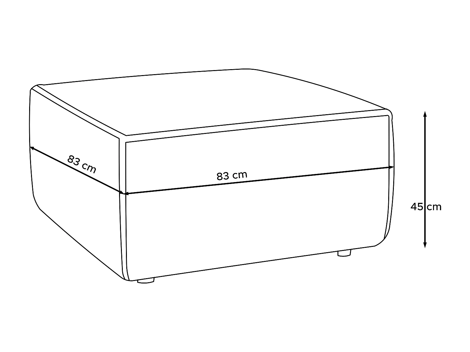 Sitzpouf gefederte Sitzfläche - grün - NAPI