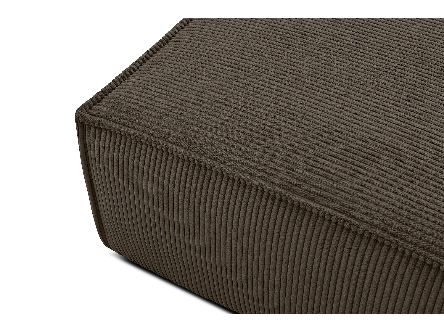 Sitzpouf gefederte Sitzfläche - braun - NAPI