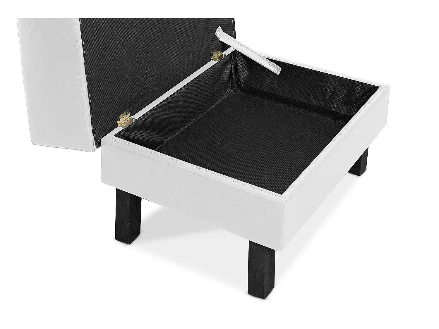 Sitzhocker auf hohen Holzbeinen - weiß - ESPECTO