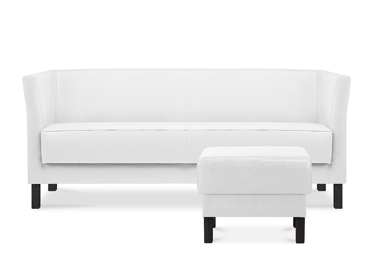 Sitzhocker auf hohen Holzbeinen - weiß - ESPECTO