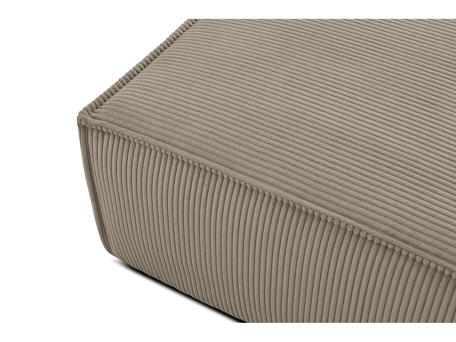 Sitzpouf gefederte Sitzfläche - beige - NAPI