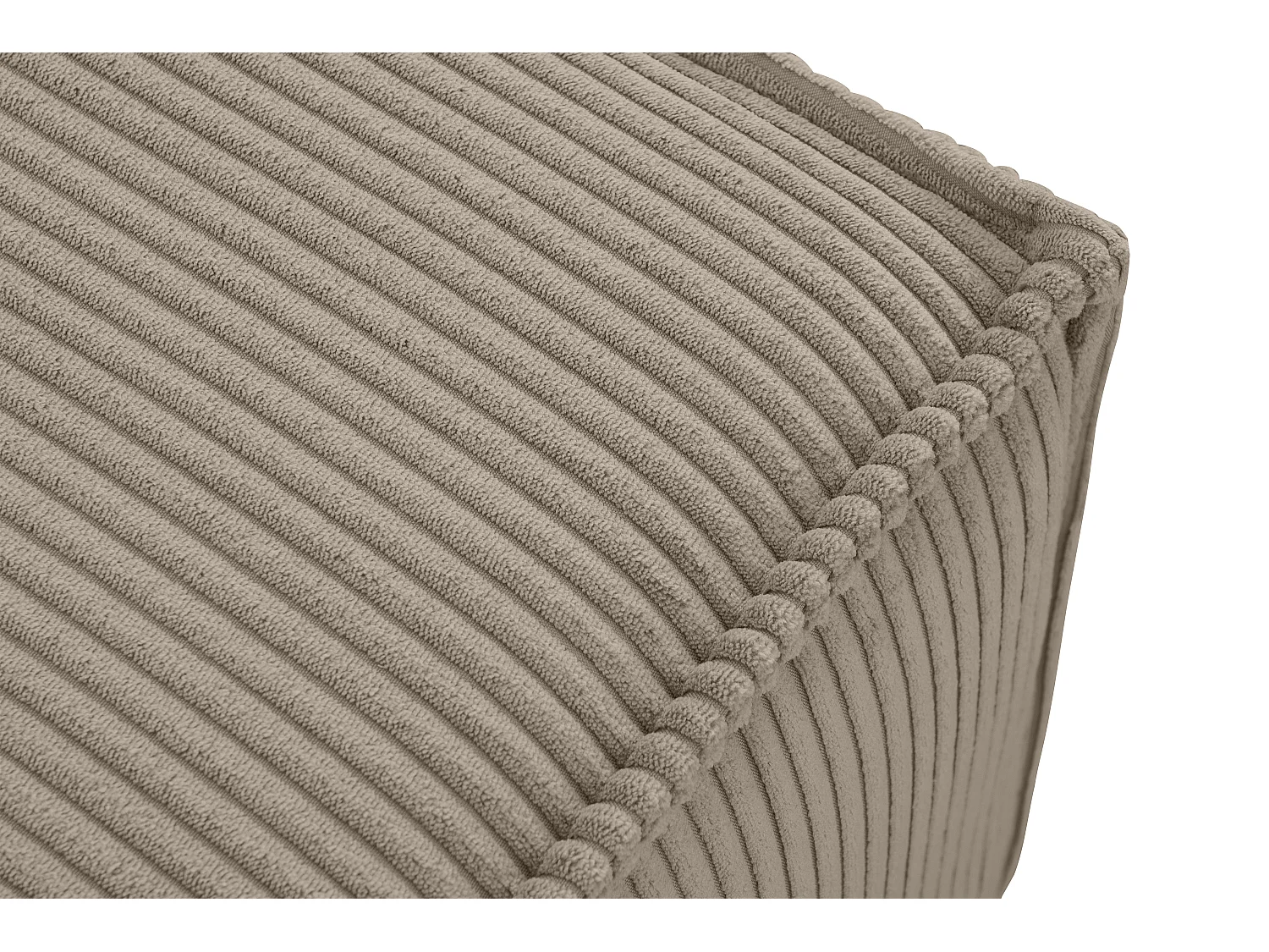 Sitzpouf gefederte Sitzfläche - beige - NAPI