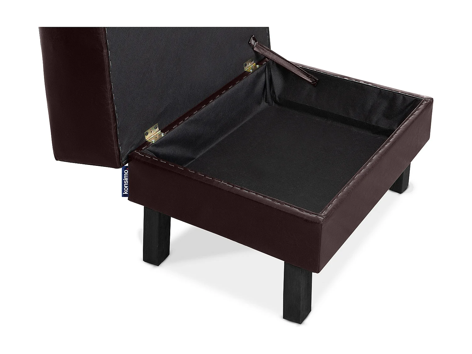 Sitzhocker auf hohen Holzbeinen - dunkelbraun - ESPECTO