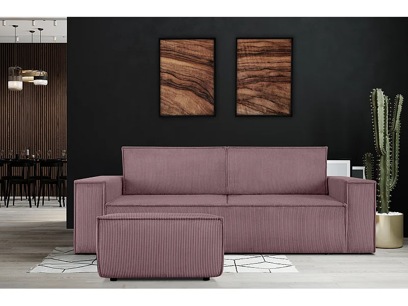 Sitzpouf gefederte Sitzfläche - hellviolett - NAPI