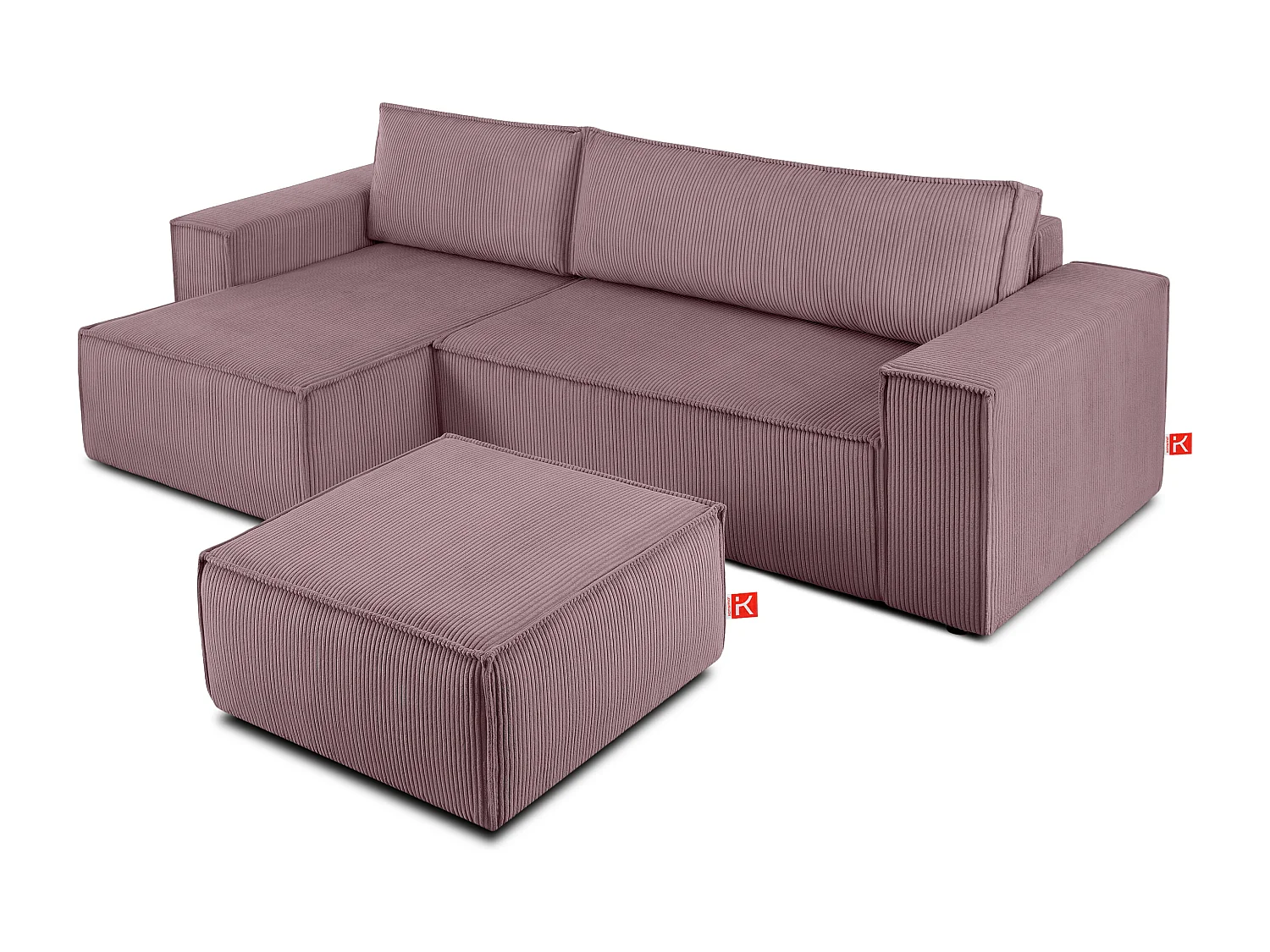 Sitzpouf gefederte Sitzfläche - hellviolett - NAPI