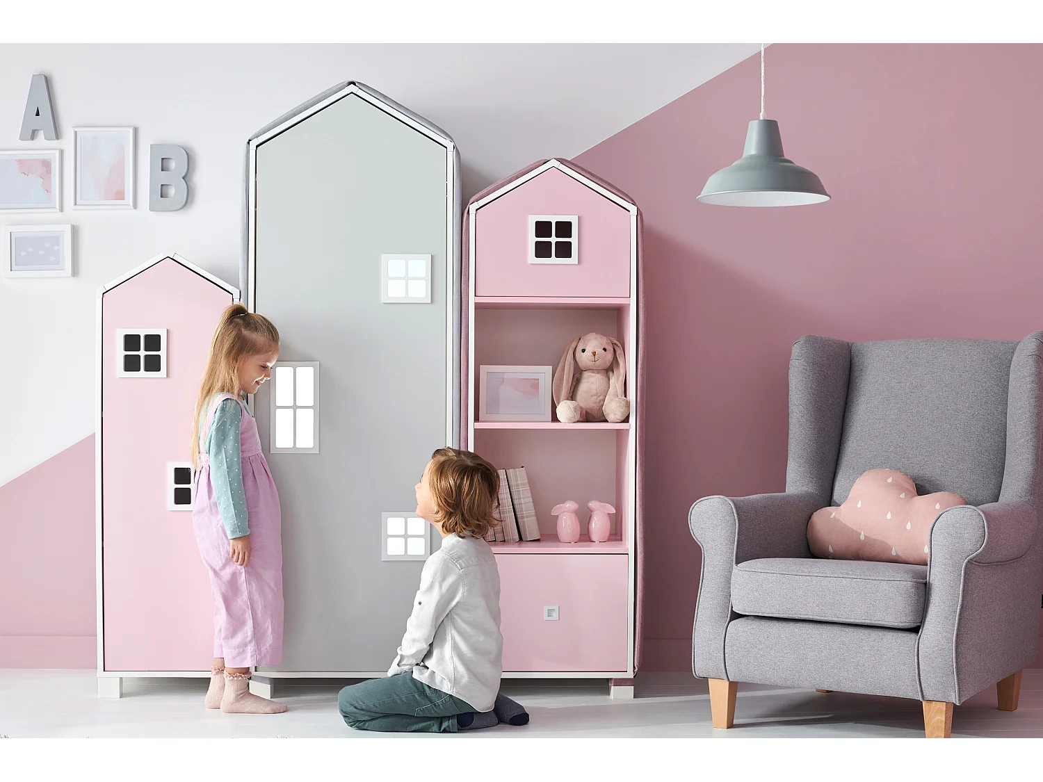 Bezug für Bücherregal - Rosé - MIRUM