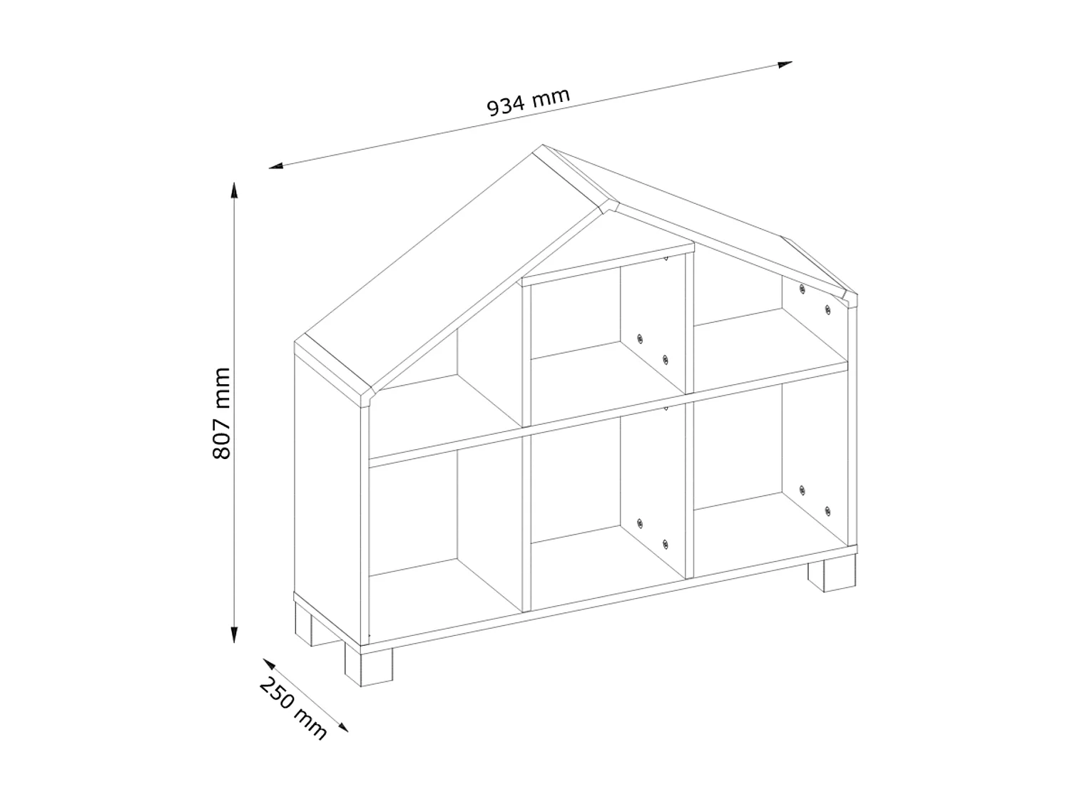 Doppelseitiges Bücherregal - Weiß - MIRUM