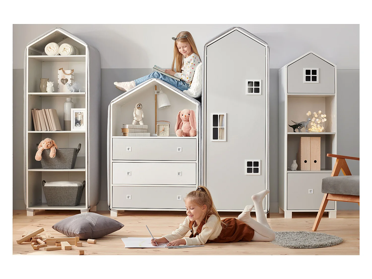 Kinderbücherregal - Weiß - MIRUM