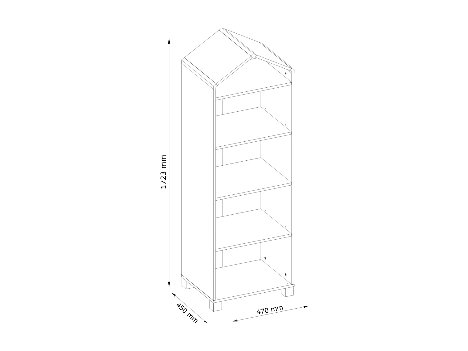 Kinderbücherregal - Weiß - MIRUM
