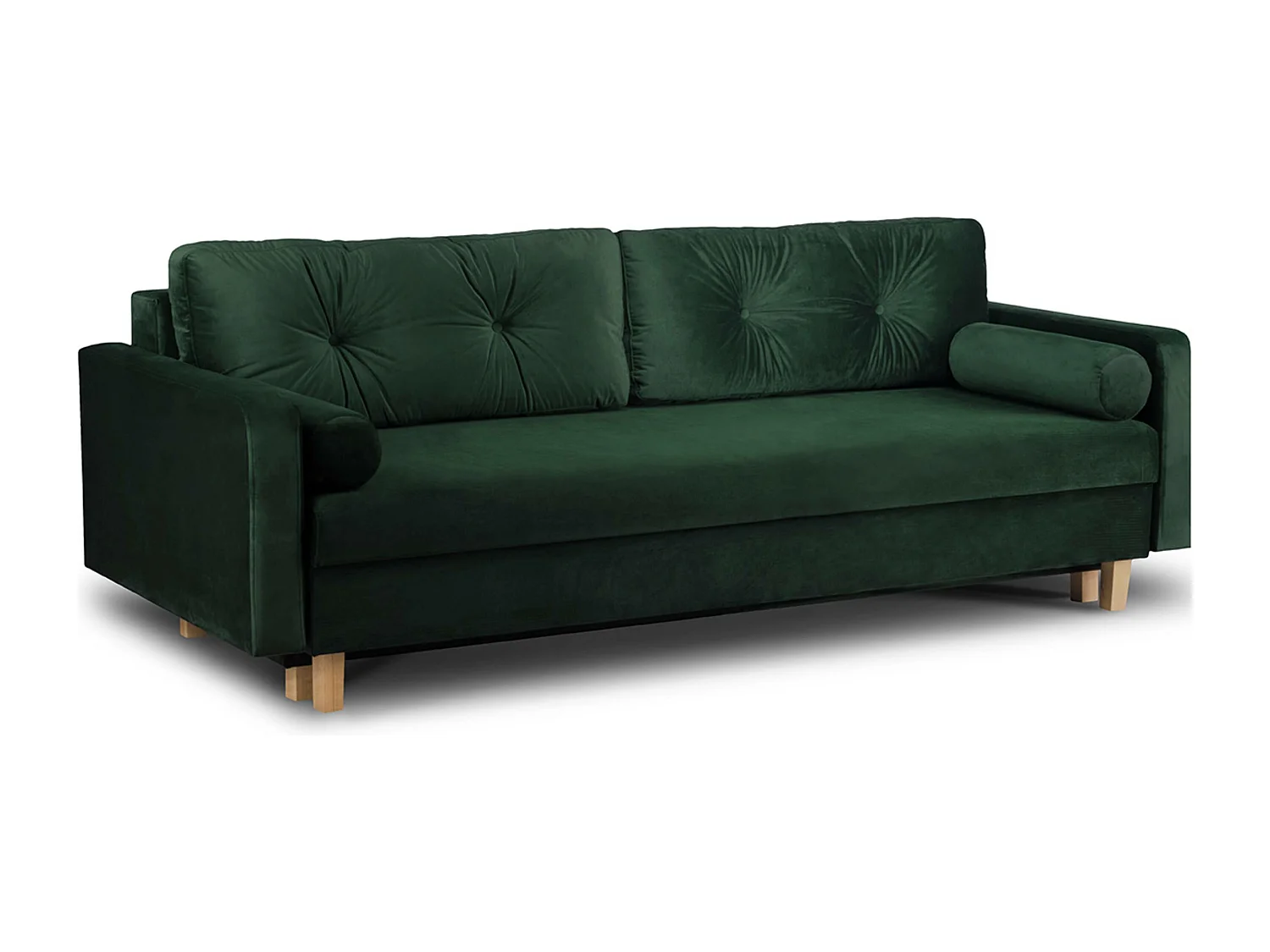 Schlafsofa ERISO - 3-Sitzer - Dunkelgrün