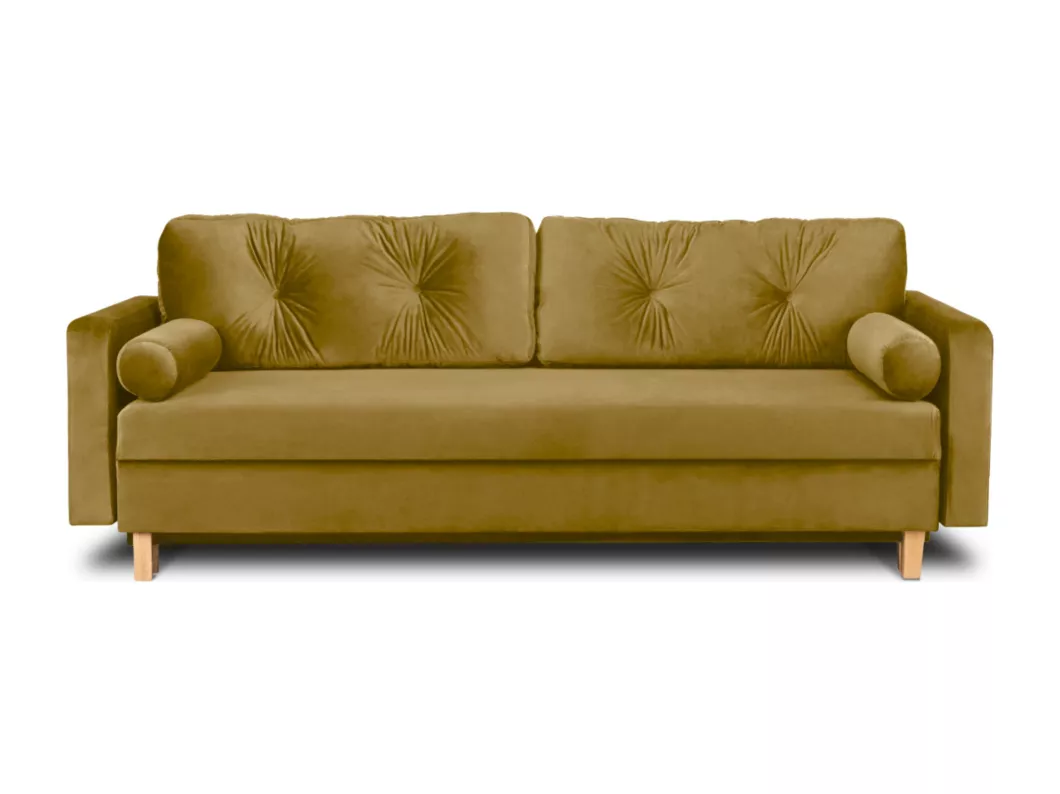 Kauf Unique Schlafsofa 3-Personen mit ausziehbare Liegfläche 196x150 cm - Gelb - ERISO