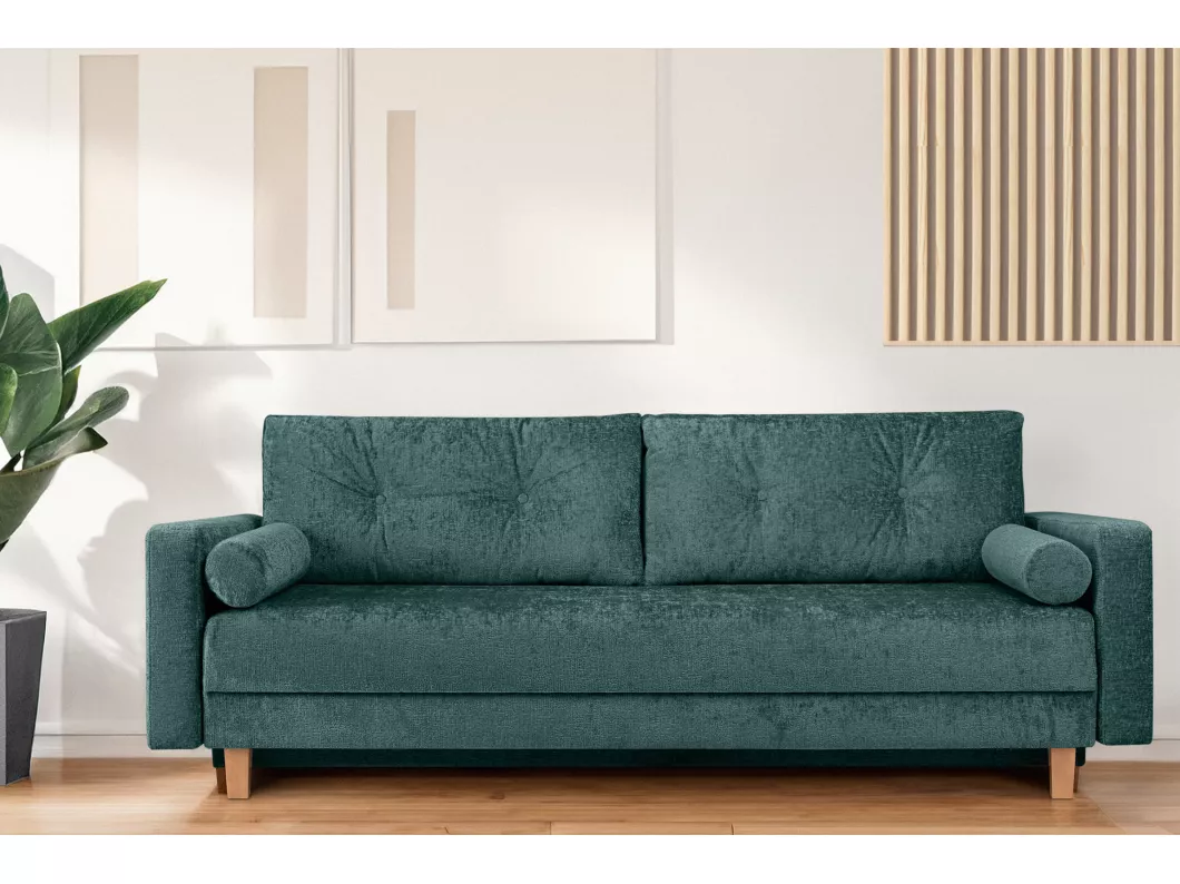 Kauf Unique Schlafsofa 3 Personen mit weiche Sitzfläche und hohe Rückenlehne - blau - ERISO