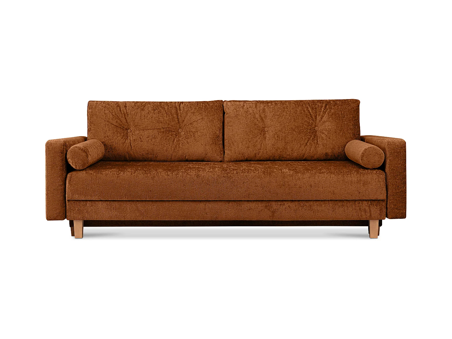 Canapé convertible ERISO - 3 places - Rouge
