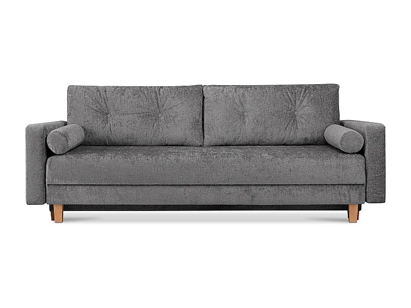 Canapé convertible ERISO - 3 places - Gris argent