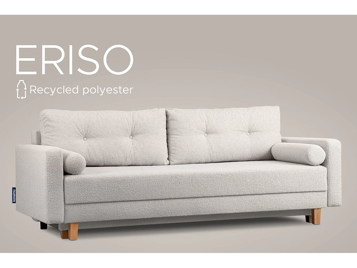 Schlafsofa ERISO - 3-Sitzer - Weiß