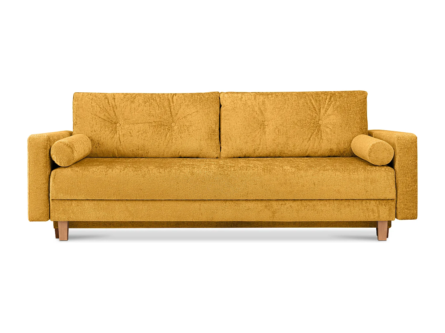 Canapé convertible ERISO - 3 places - Jaune melon