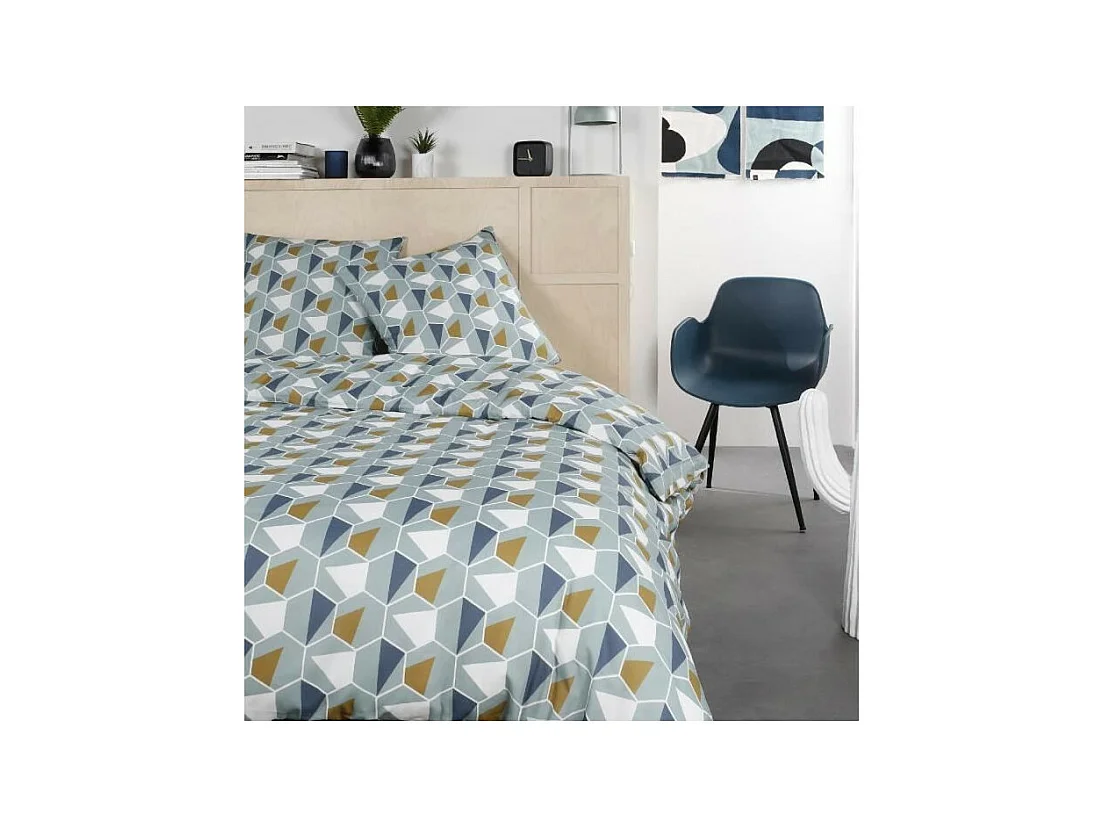 Parure de lit Today - Housse de couette 220x240 + 2 taies d'oreiller 63x63 - 100% coton 57 fils - Mawira 2.19