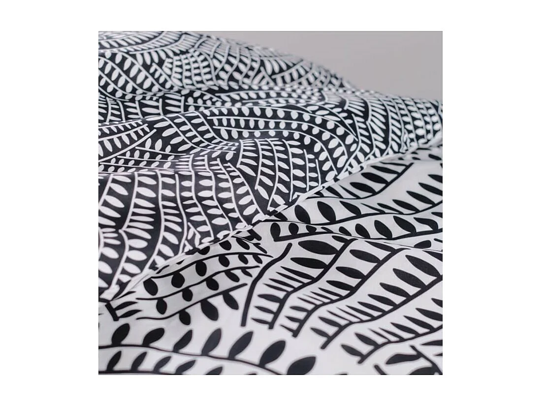 Juego de cama 260 x 240 cm - Blanco y negro