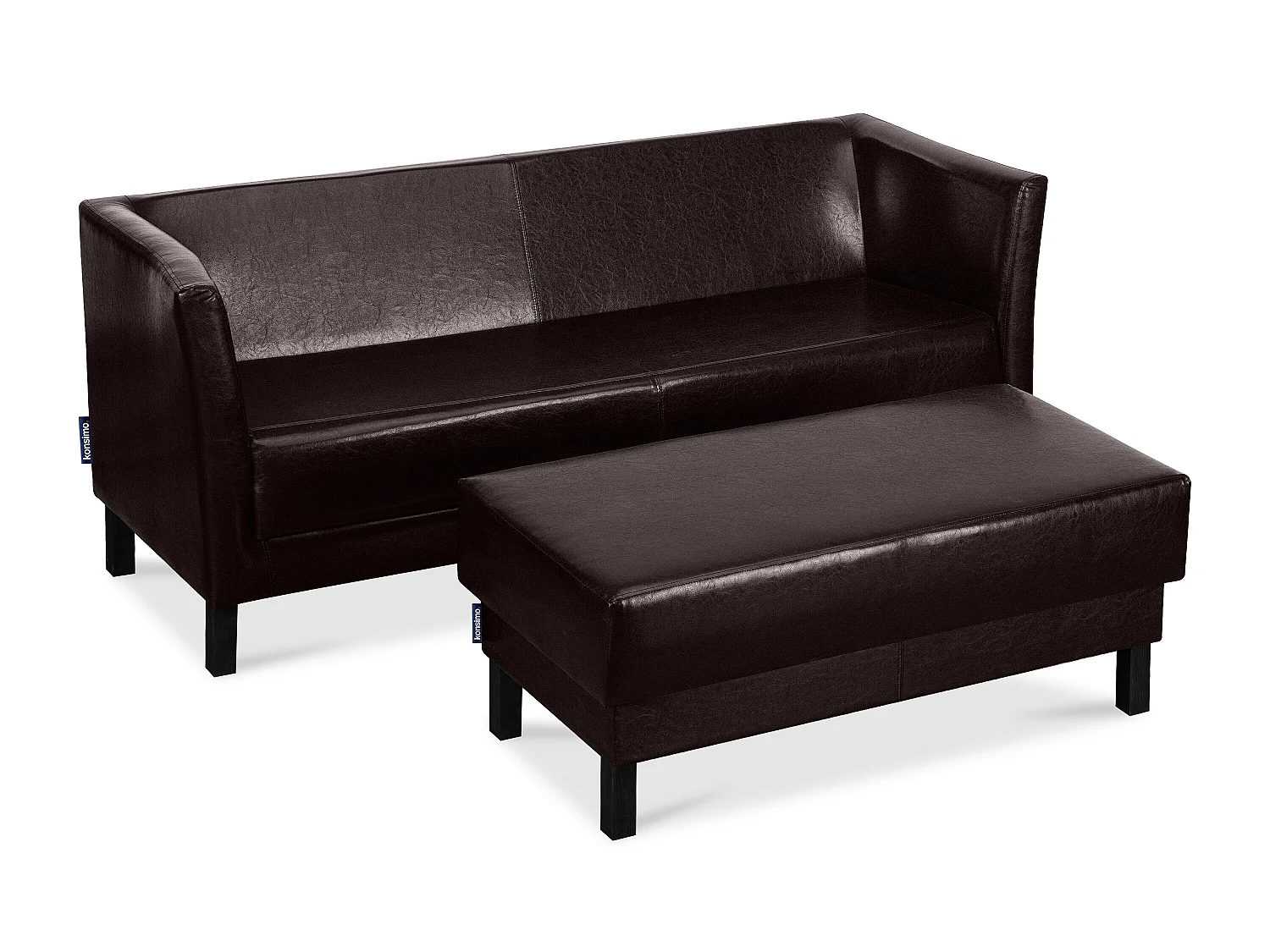 Sitzhocker auf hohen Holzbeinen - Dunkebraun - ESPECTO