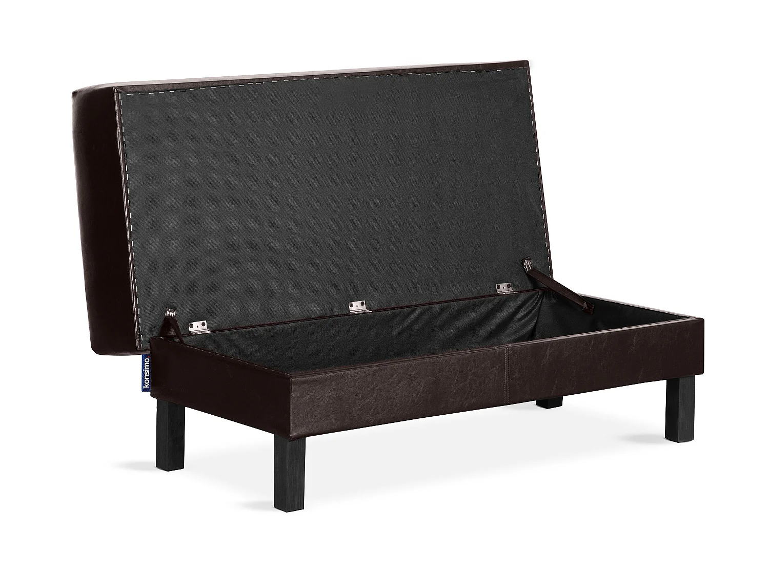 Sitzhocker auf hohen Holzbeinen - Dunkebraun - ESPECTO