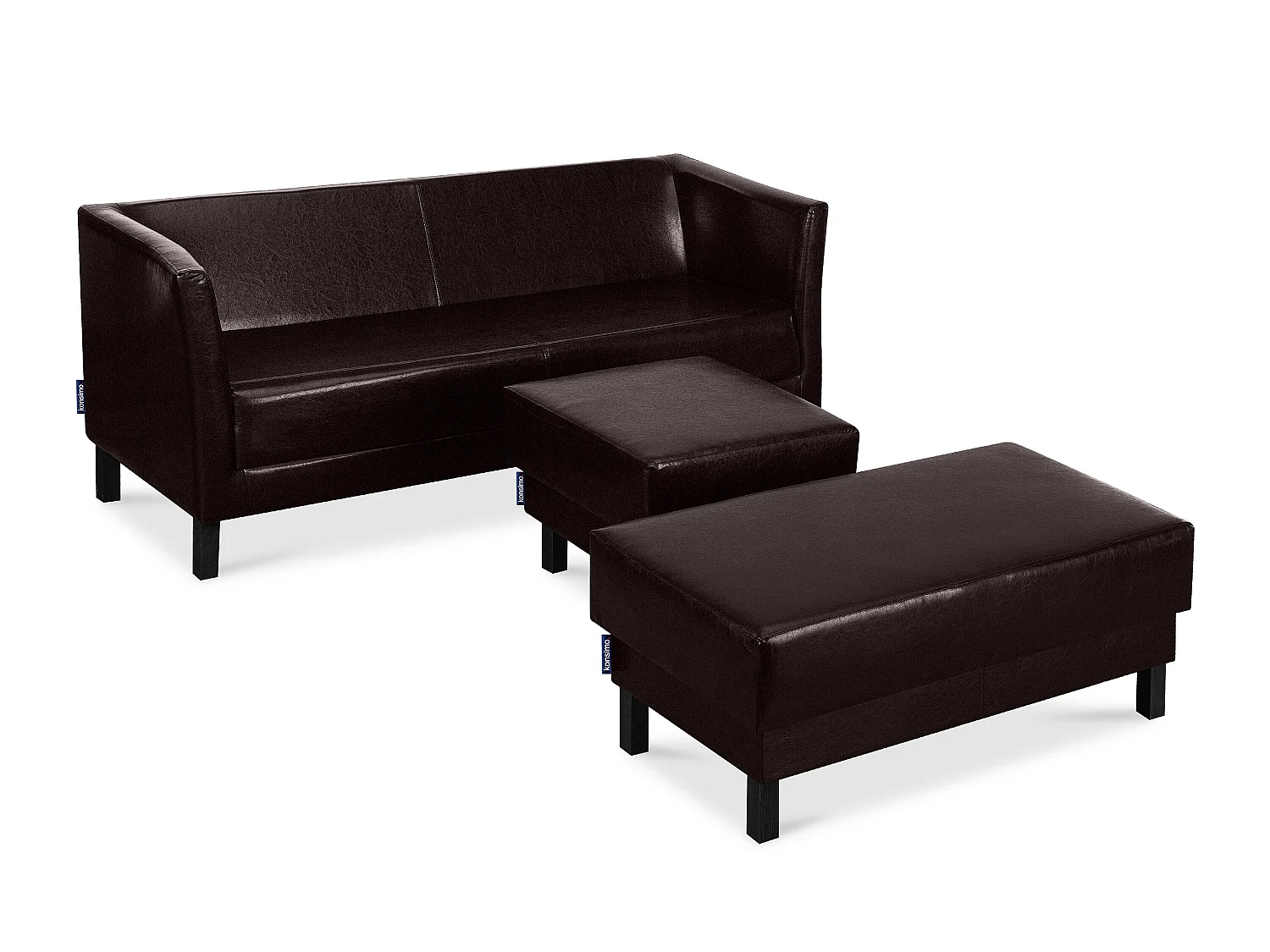 Sitzhocker auf hohen Holzbeinen - Dunkebraun - ESPECTO