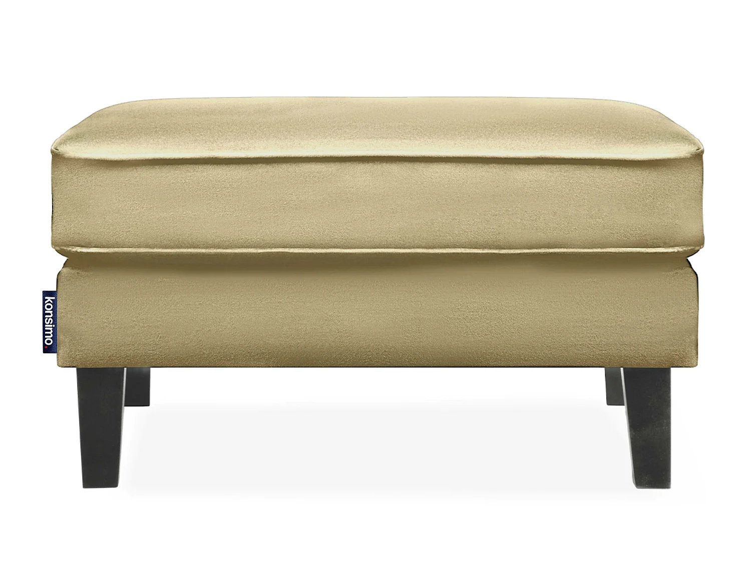 Sitzhocker zeitloses Design mit hohe Beine und Weicher VeloursStoff  - dunkelbeige - TERSO