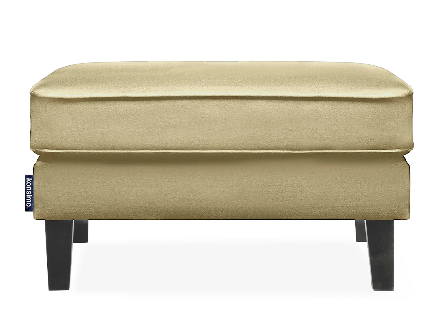 Sitzhocker zeitloses Design mit hohe Beine und Weicher VeloursStoff  - dunkelbeige - TERSO