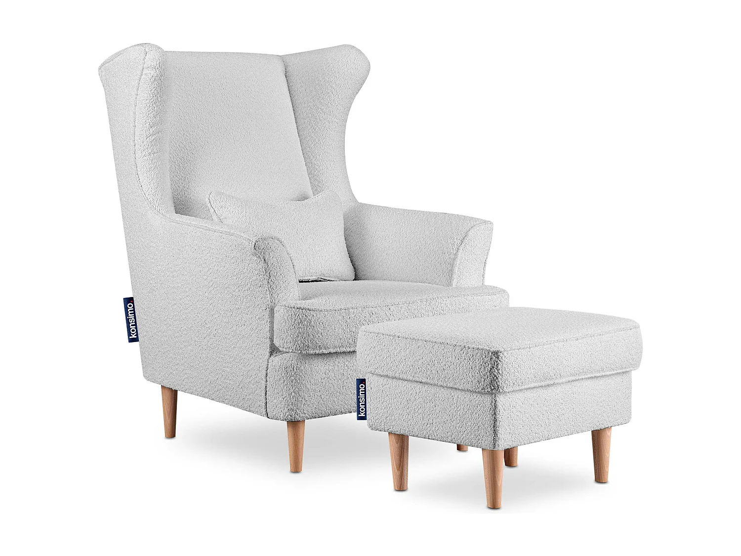 Sitzhocker zeitloses Design hohe Füße - hellgrau - STRALIS