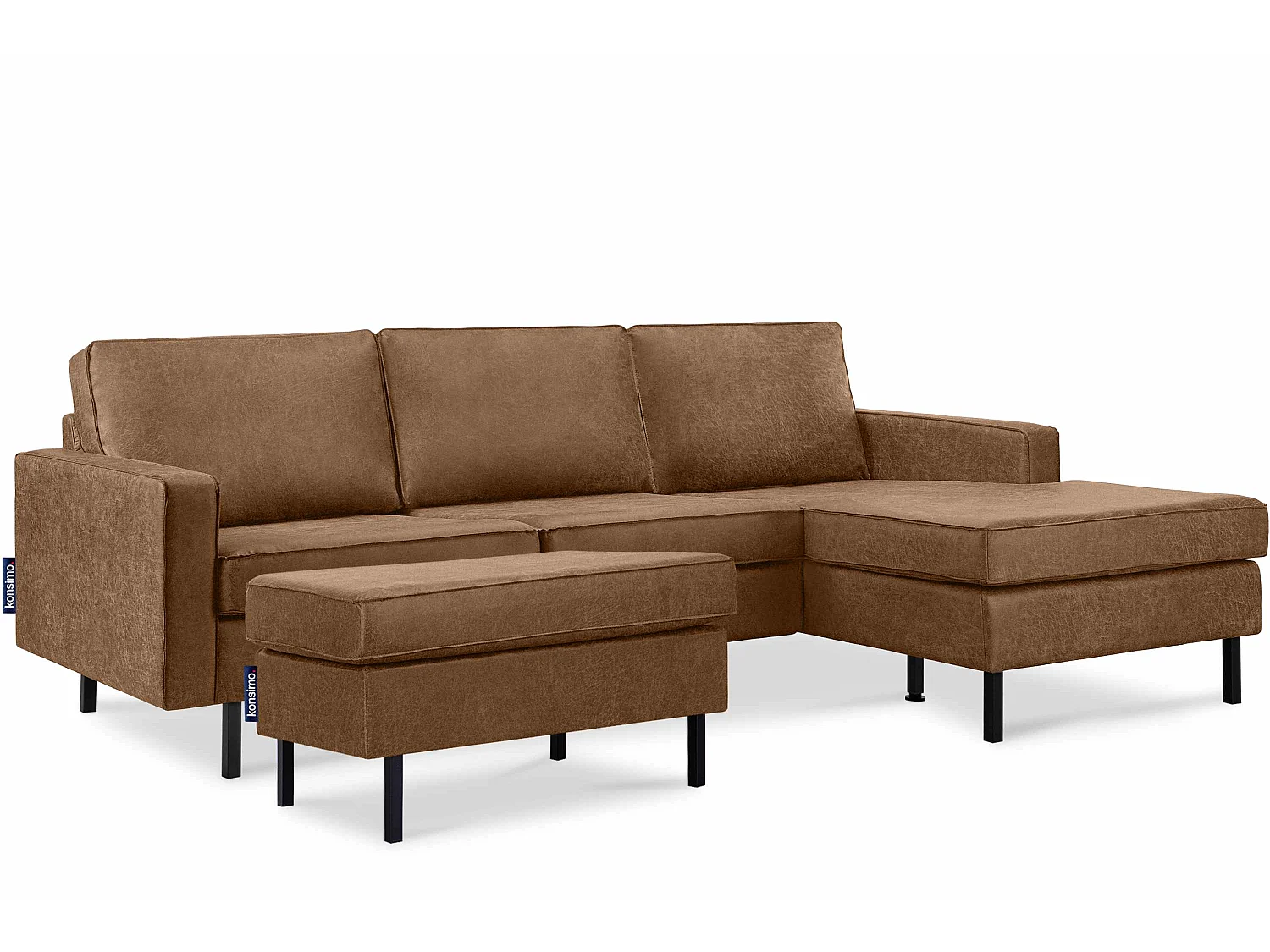 Hockerstuhl auf hohen Metallbeinen - braun - INVIA