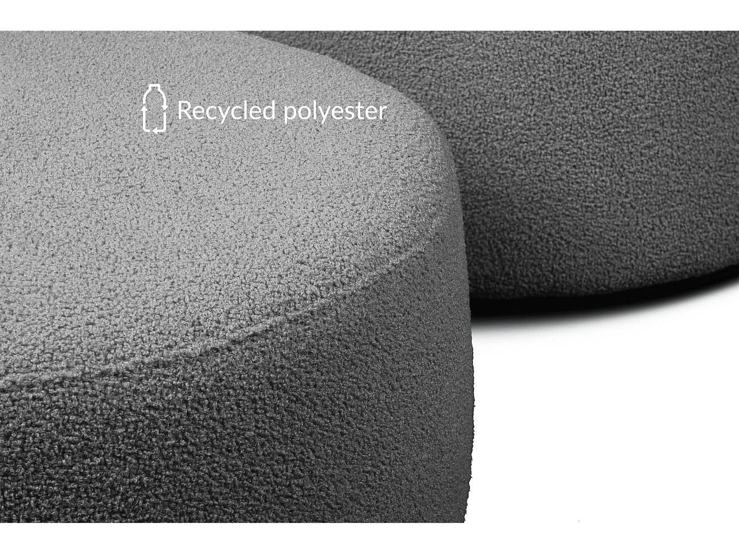 Puff im modernistischen Stil - dunkelgrau - RAGGI