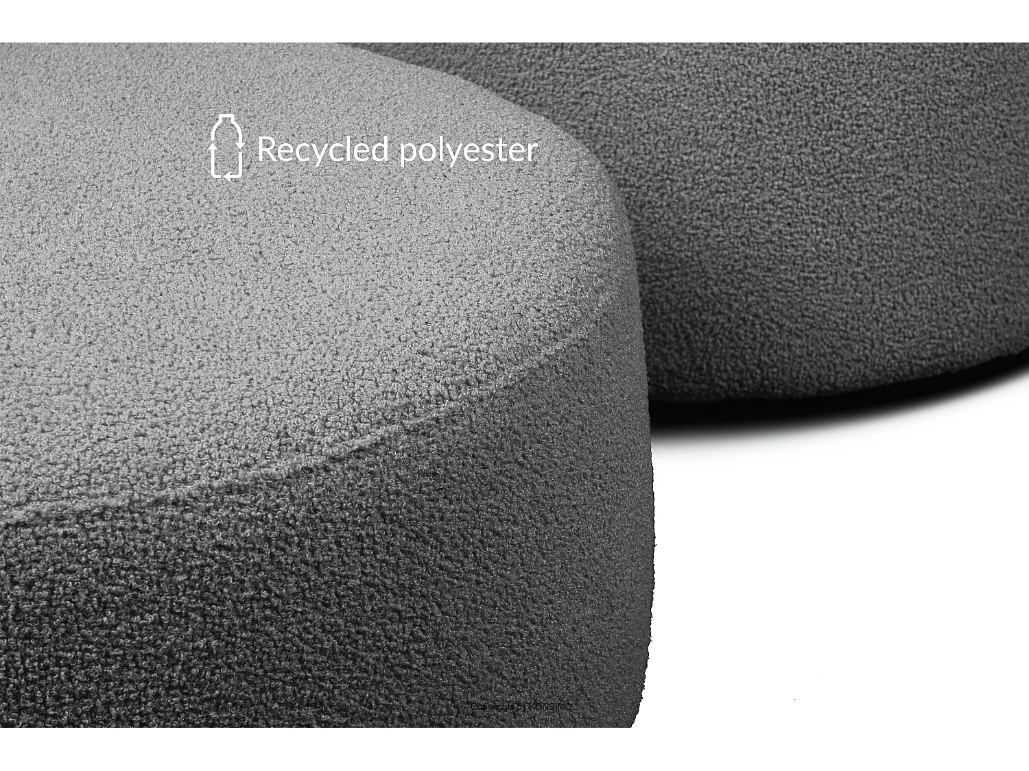 Puff im modernistischen Stil - dunkelgrau - RAGGI