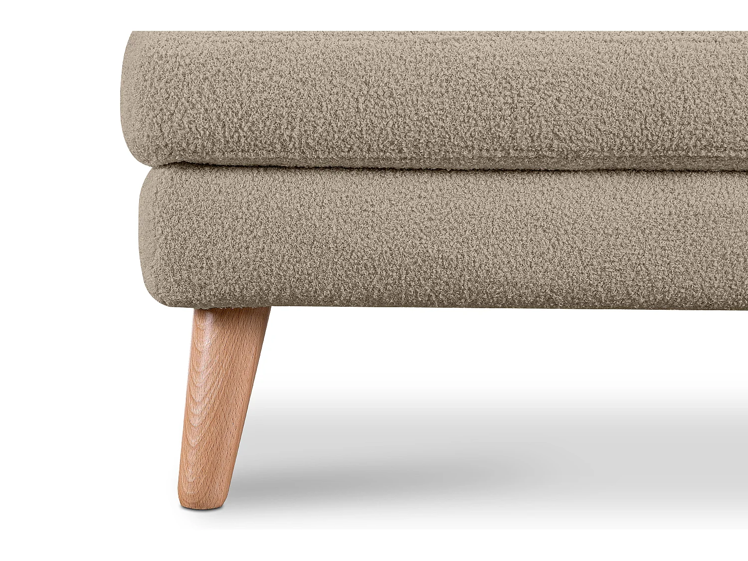 Sitzhocker Pouffe - Hellbraun - TAGIO