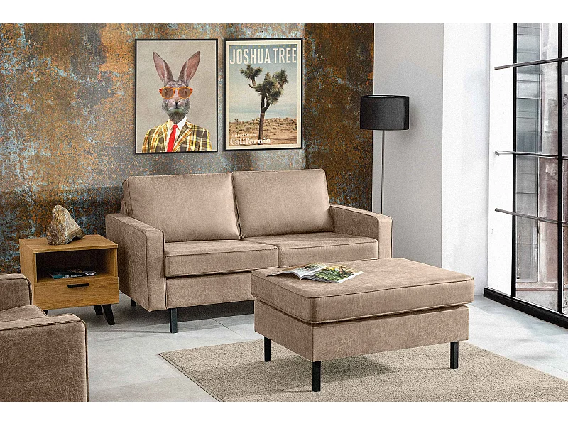 Hockerstuhl auf hohen Metallbeinen - beige - INVIA