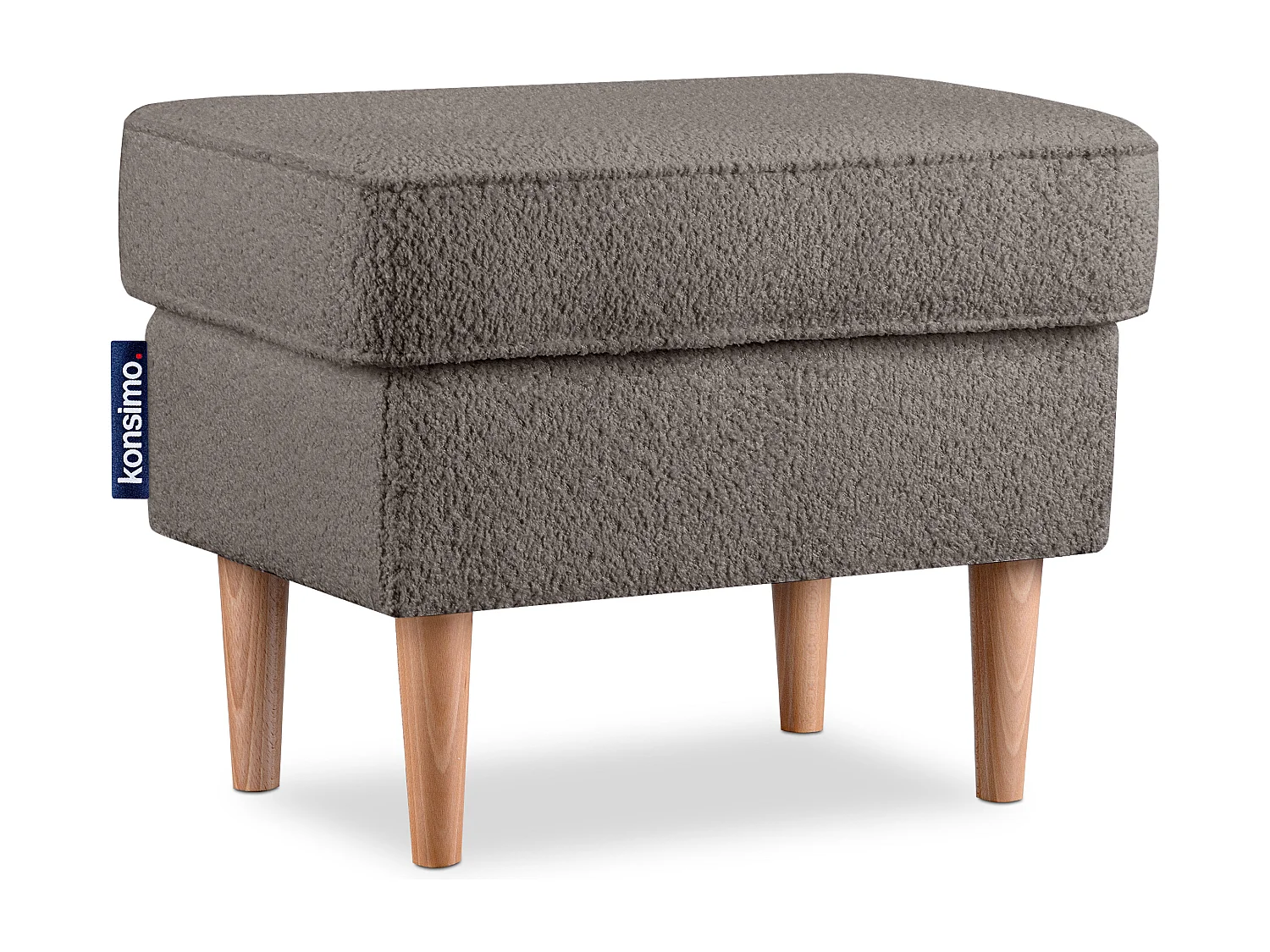 Sitzhocker zeitloses Design hohe Füße - dunkelbeige - STRALIS