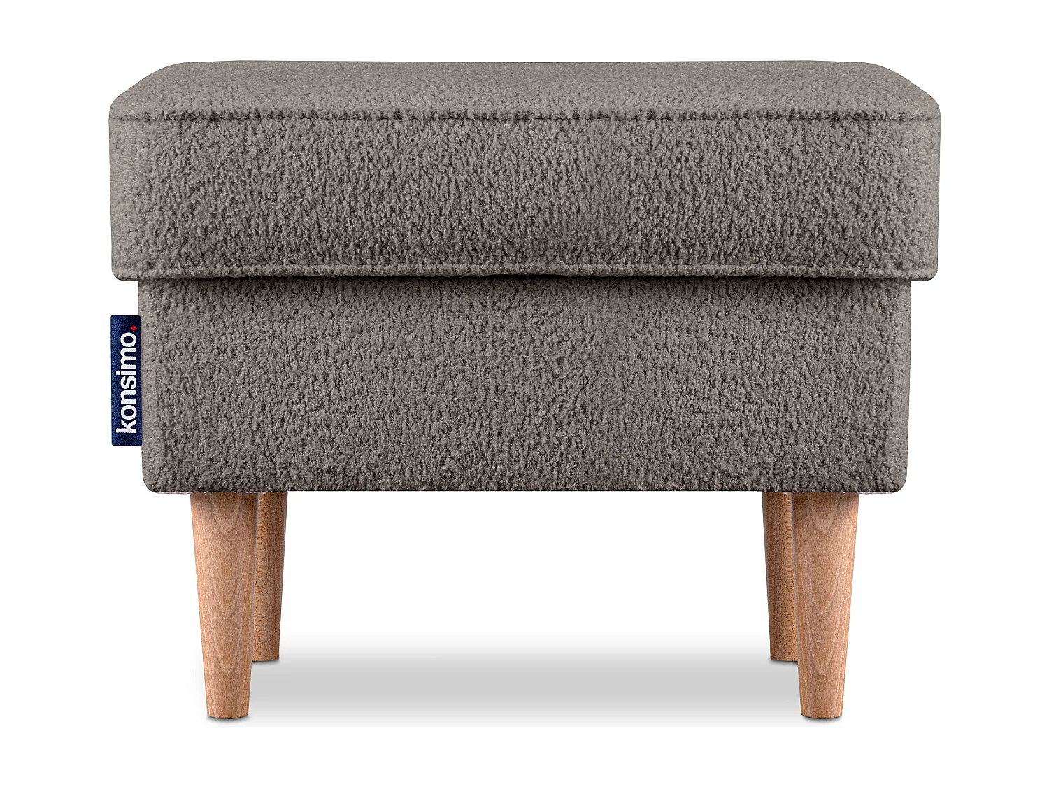 Sitzhocker zeitloses Design hohe Füße - dunkelbeige - STRALIS