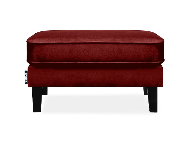 Sitzhocker zeitloses Design mit hohe Beine und Weicher Velours-Stoff  - rot - TERSO