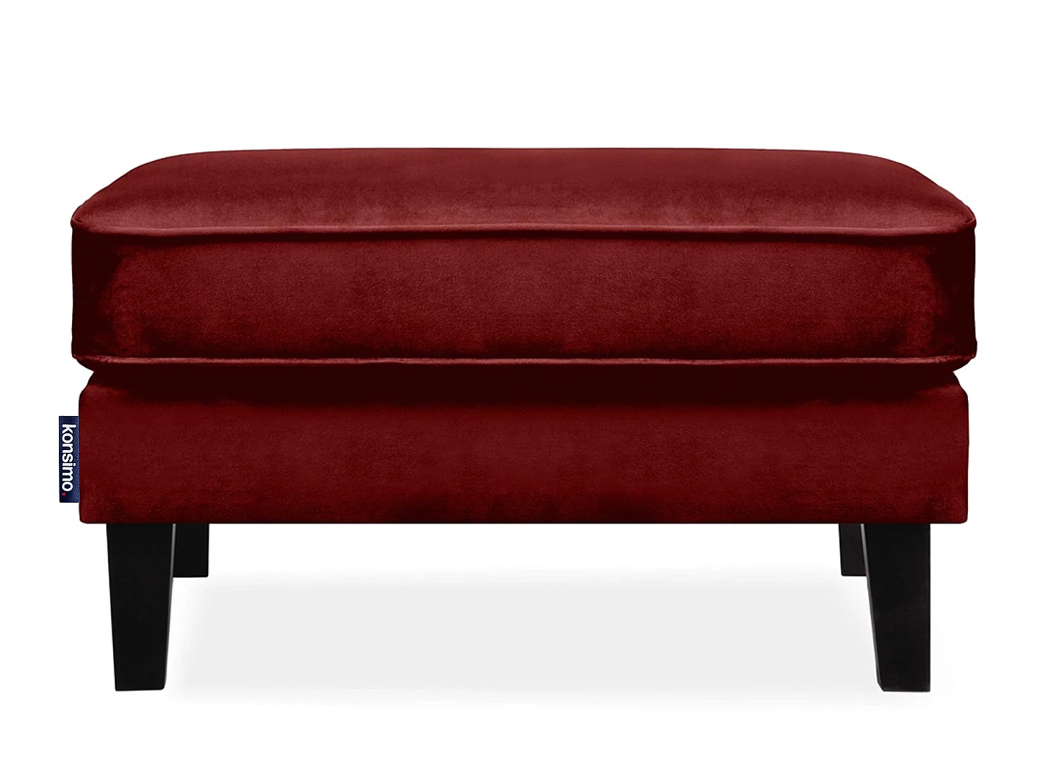 Sitzhocker zeitloses Design mit hohe Beine und Weicher Velours-Stoff  - rot - TERSO