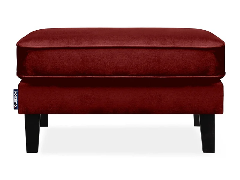 Sitzhocker zeitloses Design mit hohe Beine und Weicher Velours-Stoff  - rot - TERSO