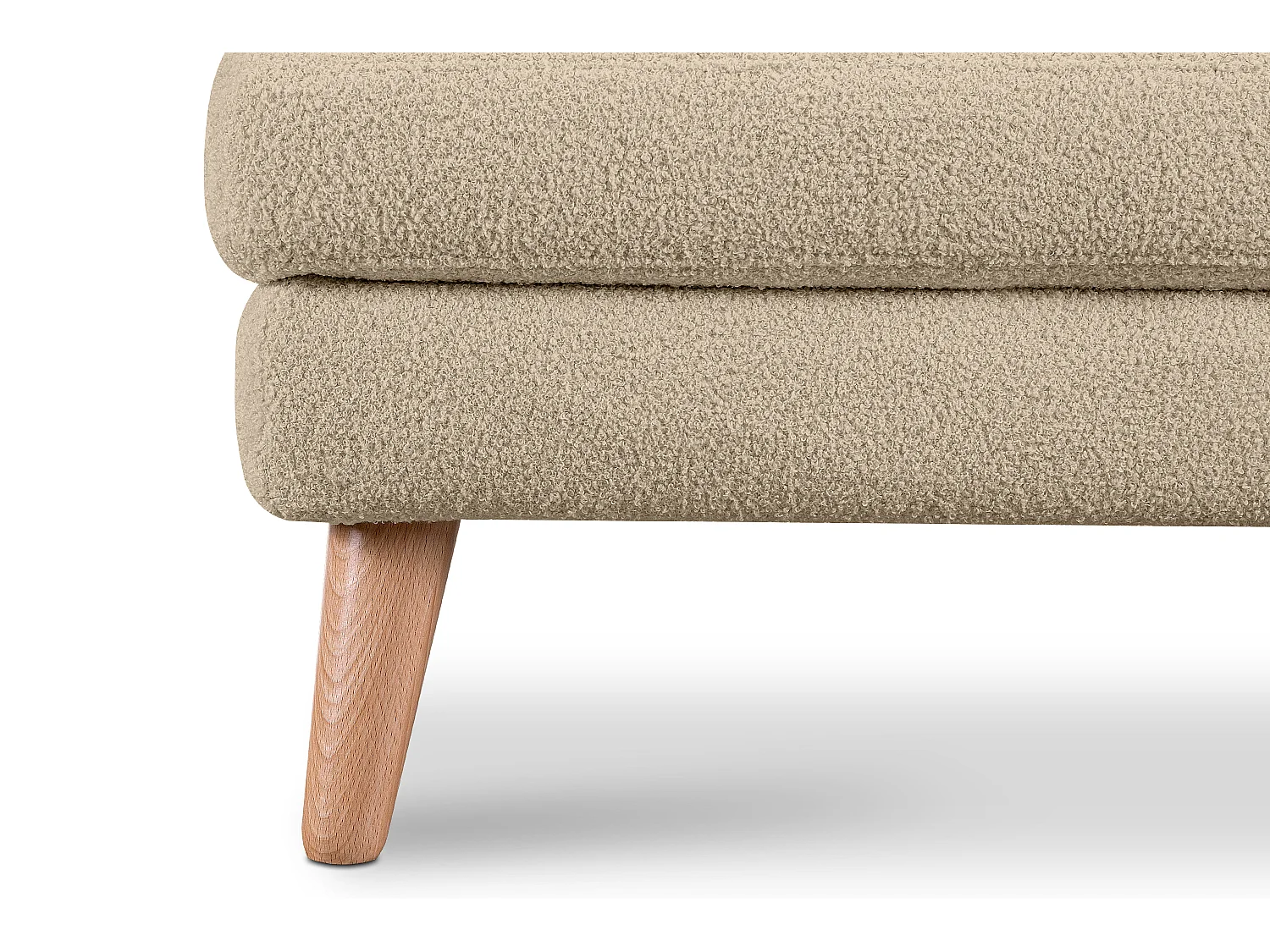 Sitzhocker Pouffe - Hellbeige - TAGIO
