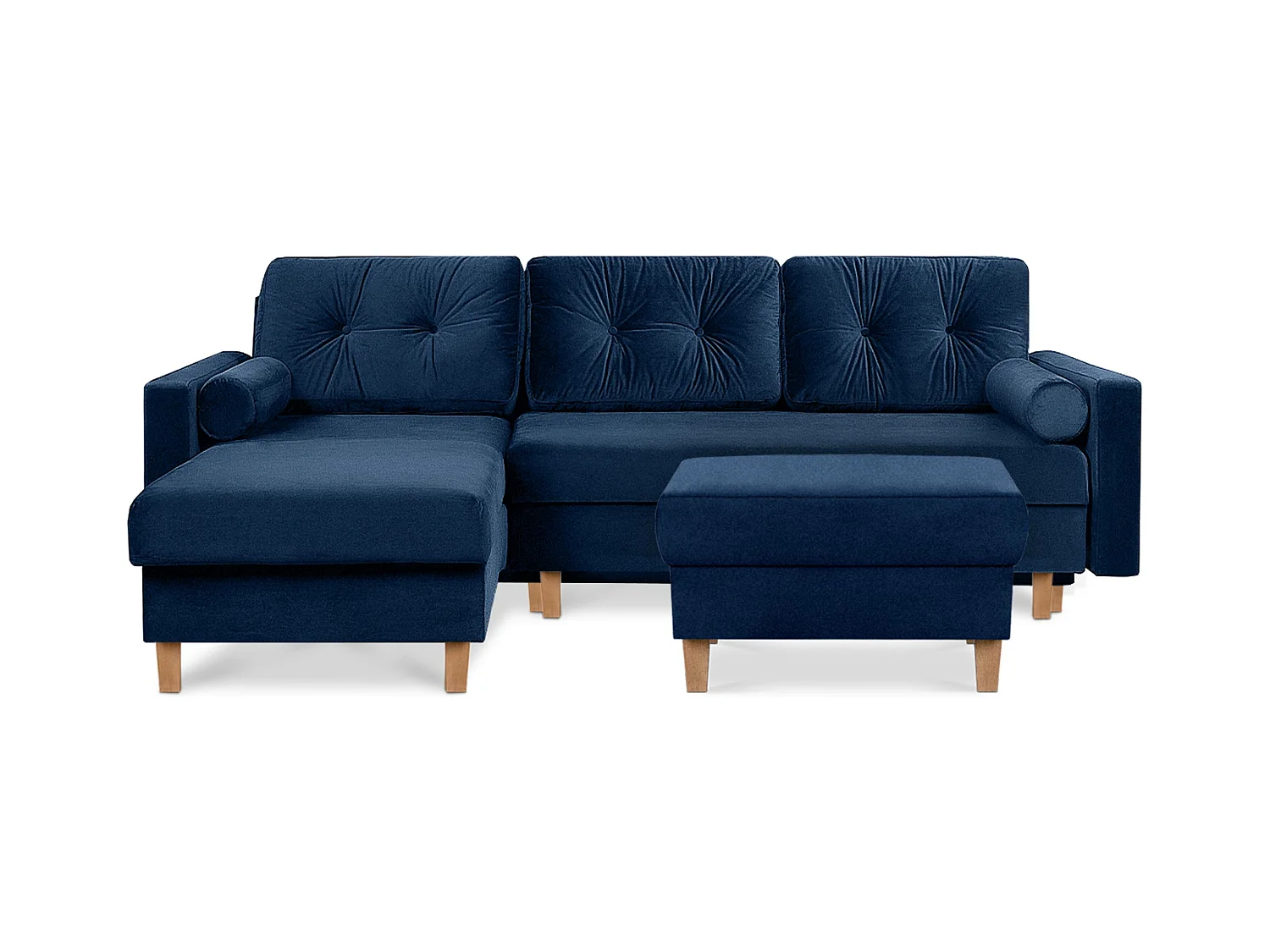 Sitzhocker Polsterhocker aufklappbarer - dunkelblau - ERISO