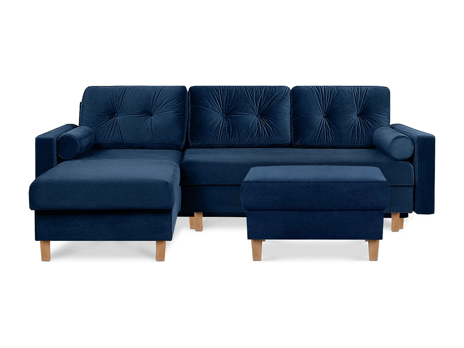 Sitzhocker Polsterhocker aufklappbarer - dunkelblau - ERISO