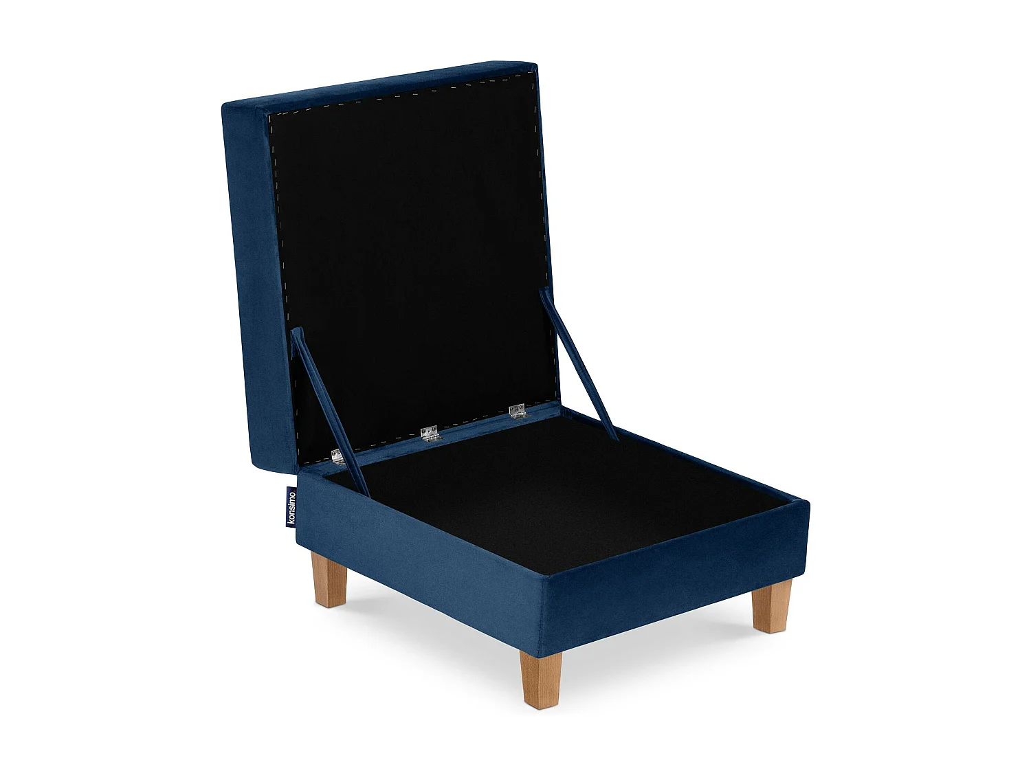 Sitzhocker Polsterhocker aufklappbarer - dunkelblau - ERISO