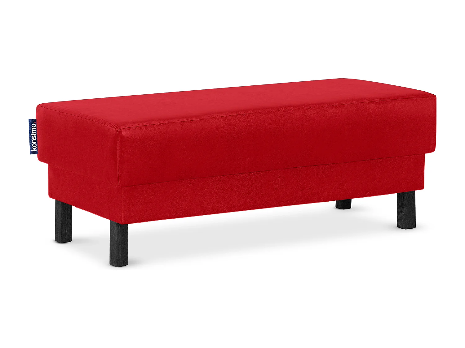 Sitzhocker auf hohen Holzbeinen - rot - ESPECTO