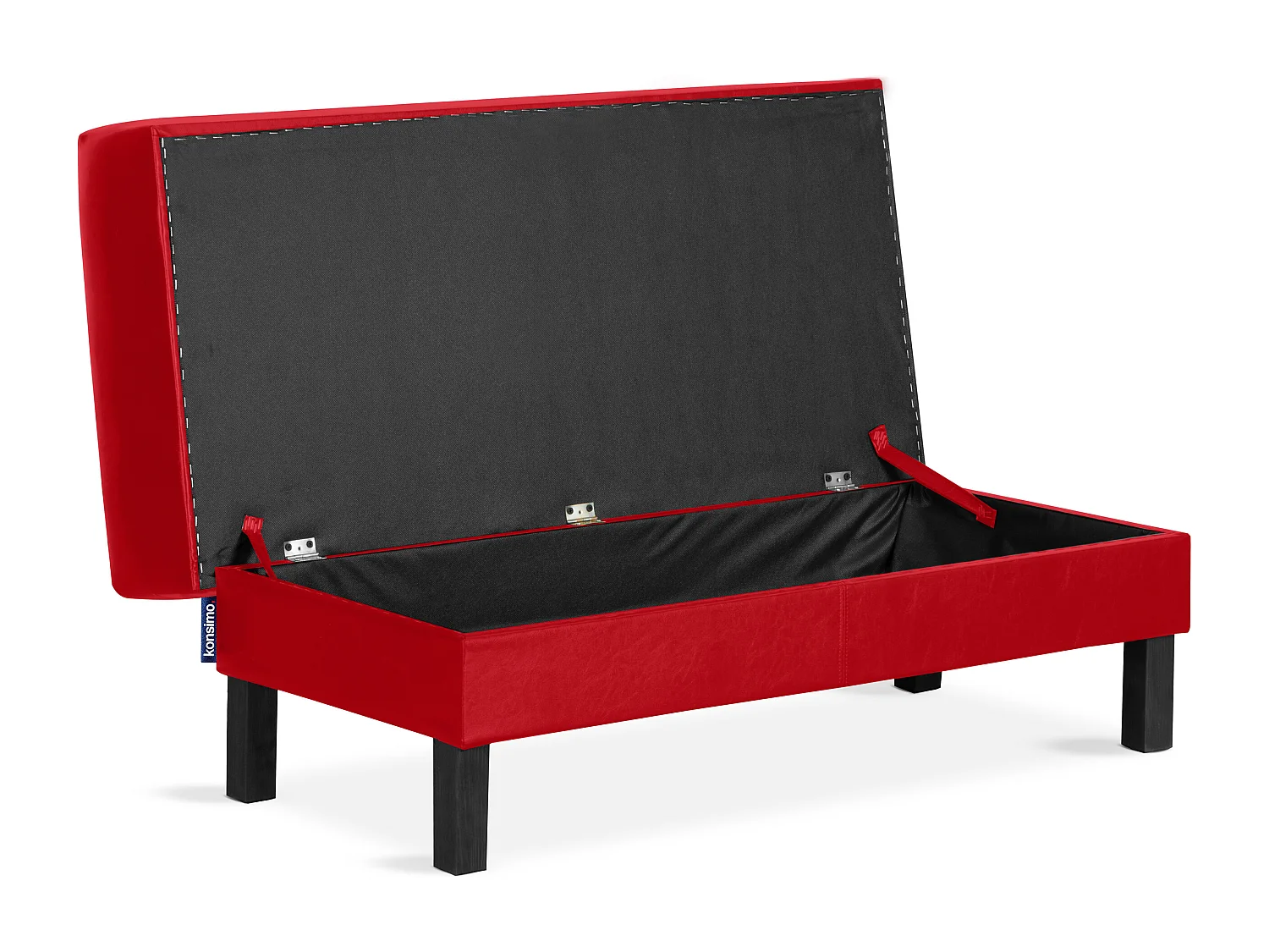 Sitzhocker auf hohen Holzbeinen - rot - ESPECTO