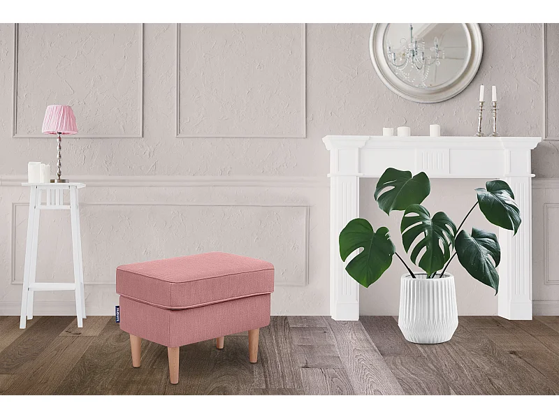 Sitzhocker zeitloses Design hohe Füße - rosa - STRALIS