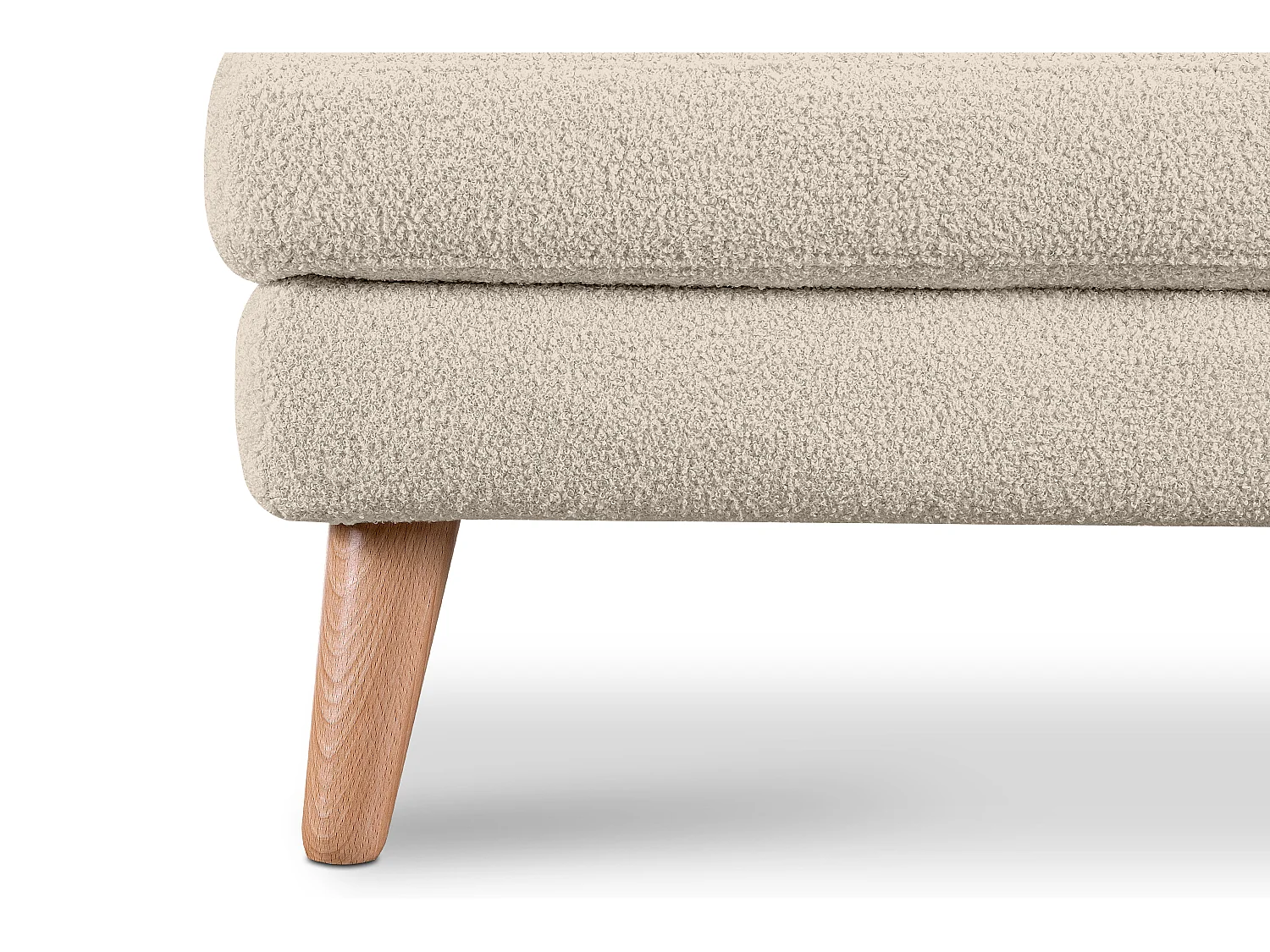 Sitzhocker Pouffe - creme - TAGIO